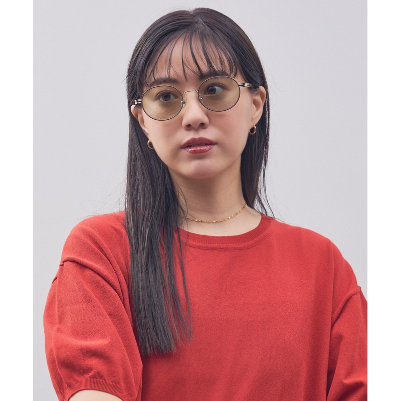 [ゾフ] STUDIO SEVEN （スタジオセブン）オーバル型 サングラス(ブラウン(クリア)・ZO252G02_44A1) | メタルフレーム｜紫外線防止 UVカット｜メンズ レディース ユニセックス【【52□20-145】