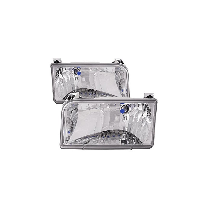 HEADLIGHTSDEPOT Chrome Housing Halogen Left and Right Headlights Pair Compatible