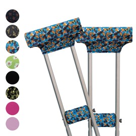 Crutch Pads and Hand Grip Covers-Crutch Accessories for Armpits and Hand Grips Underarm Machine Washable Breathable