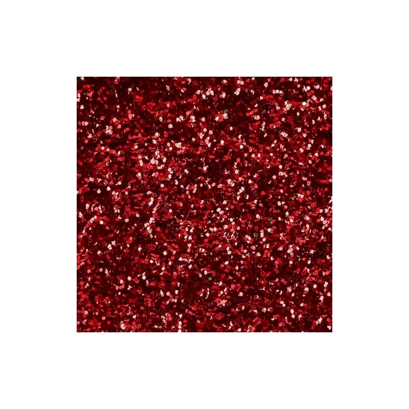 Diamantina Fina Decorativa para Manualidades, Brillante 50 gramos (Rojo)