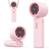 TUNISE Mini Handheld Fan, Pink Portable Turbo Fan with LCD