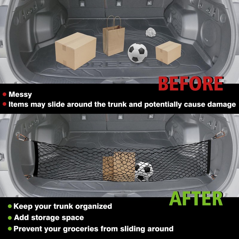 Muslogy Envelope Style Rear Trunk Mesh Cargo Net Compatible with