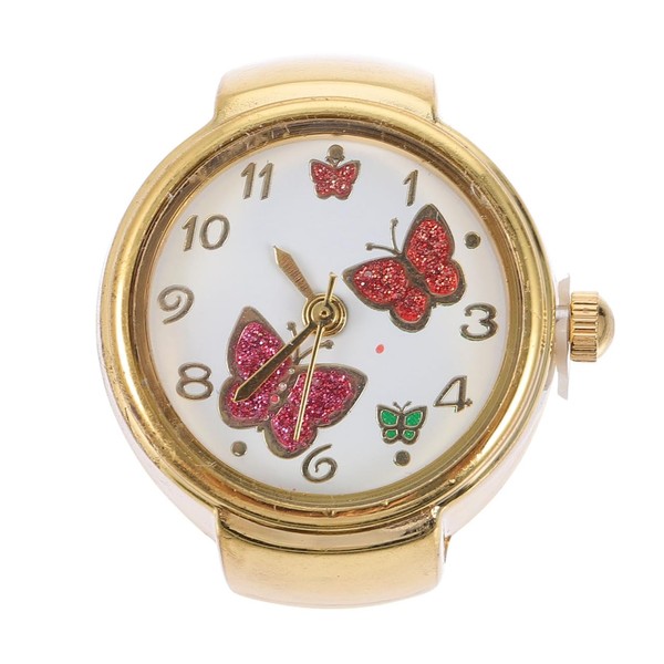 Holibanna Butterflies Ring Watch Decorative Finger Jewelry Timepiece for Men