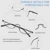 KoKoBin Half Reading Glasses for Men Women,Half Moon Metal Frame