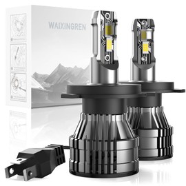 WAIXINGREN H4 LED Headlight Bulb, 60W 26000 LM 600% Brightness 6500K for HB2 9003 LED Headlight Bulb, Plug and Play, Halogen Replacement (H4/9003)