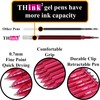 THINK2MASTER [24 Pens - Pink Ink] Think2 0.7mm CGI Retractable