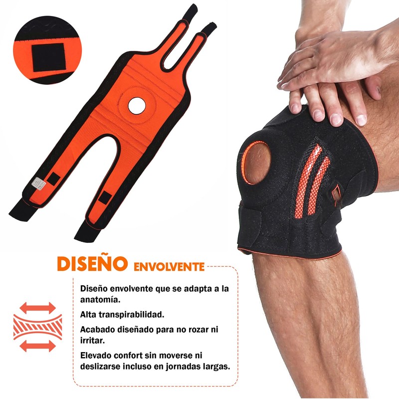 Zen Zen Rodillera Ortopedica deportiva de compresion autoajustable de Neopreno