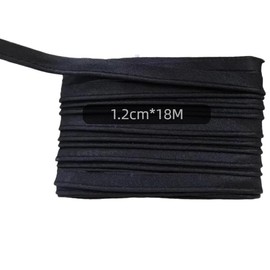 18Meters*1.2CM Black Polyester Piping Trim Piping Cord Tape for Edge Sewing