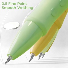 M&G Gel Pens 5 Pack, Black Ink Pens Fine Point 0.5mm, Retractable Quick Dry Gel Ink Rollerball Pens with Premium Ink & Comfort Grip for Smooth Writing Office School Women Men (Morandi)