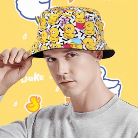 KUMSODE Unisex Bucket Hat Fashion Summer Hat Foldable Outdoor Fishing Hat Flamingo Pattern