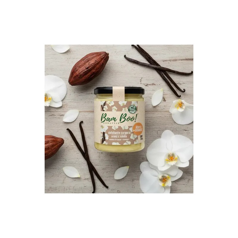 Exfoliante Corporal Base Aceite Aroma Vainilla 250g Bam Boo!