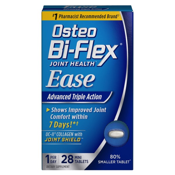 Osteo Bi-Flex Ease Advanced Triple Action with Vitamin D Joint Supplements, Mini-Tablets, 28 Count