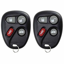 2 keylessoption Replacement 4 Botón Keyless Entry Remote Control Key Fob, Negro