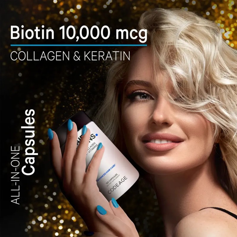 Vitaminas Para El Cabello Codeage 10000 Mcg De Biotina, Quer
