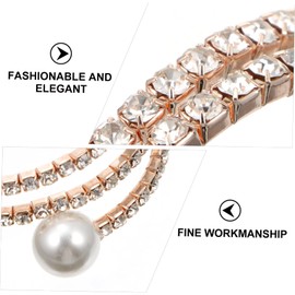 Abaodam Stylish Rhinestone Bracelet Pearl Lightweight and Elegant for Everyday or Special Events