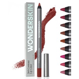 Wonderskin Lipliner Pencil - 360 Contour Lipliner, Longwear, Waterproof | Waterproof mahogany lip liner, longwear formula glides on smoothly for precise definition and all-day lip contour