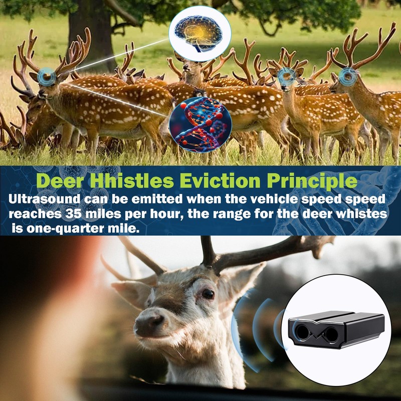 Deer Whistles for Car - Deer Horn for Vehicles, Trunks,