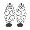 2 Pcs Candle Holder Exquisite Classical Style Black Iron Wall