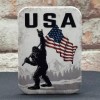 Sasquatch with American Flag - USA - Refrigerator / Toolbox