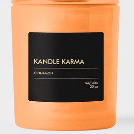 Kandle Karma Cinnamon Scented Soy Wax Candle (700g/25oz)