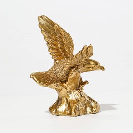 Hosoncovy Small Eagle Figurine Ornament Resin Eagle Sculpture Eagle Statue Eagle Tabletop Ornament for Home Office Decoration