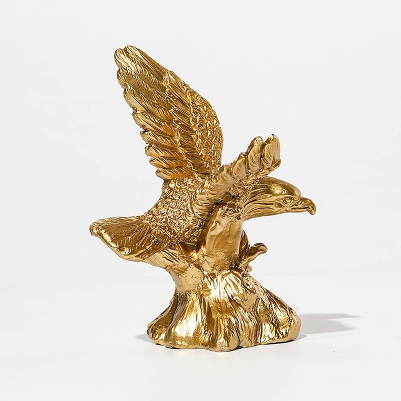 Hosoncovy Small Eagle Figurine Ornament Resin Eagle Sculpture Eagle Statue