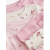 NEXT 3 Pack Floral Pyjamas, Pink/White Ditsy