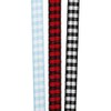 3/8" X 10 Yards Narrow Gingham Ribbon -Black/White Christmas