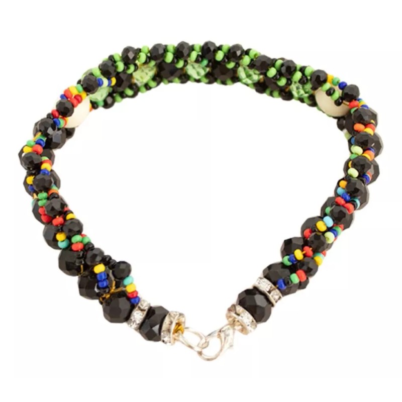 Ilde (pulsera) Tapete Zarabanda (ogun/verde/negro/multi)