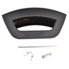 SPARES2GO Black Door Handle Futura Lever Latch Kit for Hotpoint