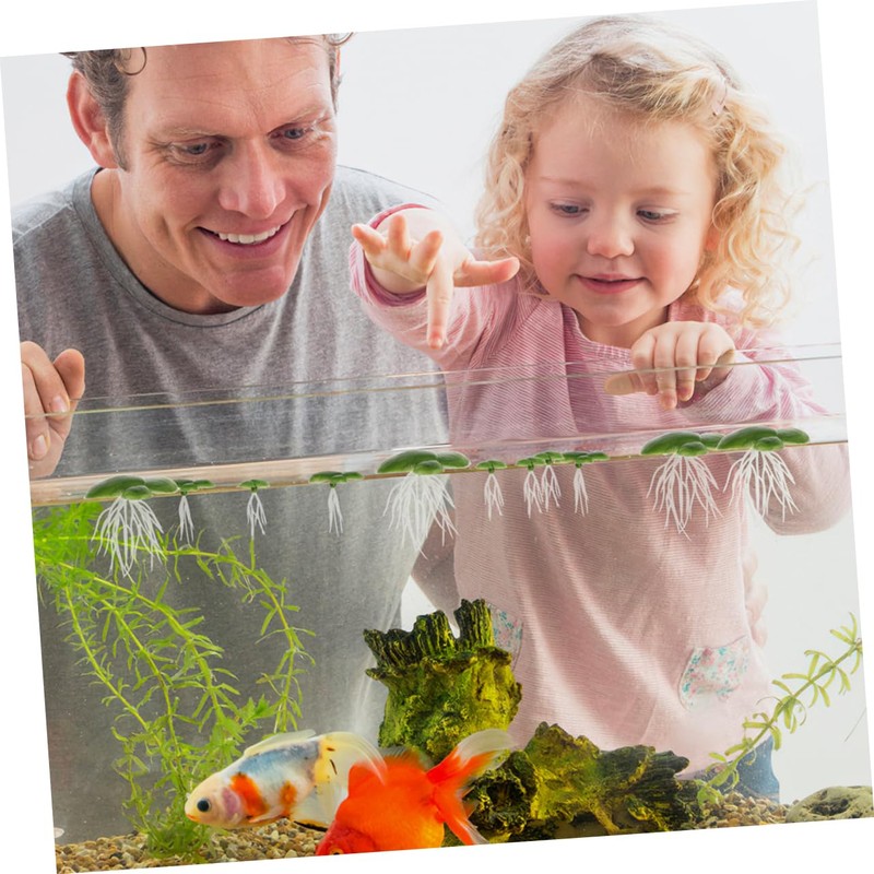Kisangel 6 Pack Fake Floating Duckweed for Aquarium Pond Natural