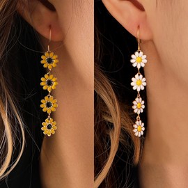 Summer Earrings for Women Gold Starfish Seashell Earrings Waterdrop Beach Earrings Print Dangle Earrings Vacation Earrings Jewelry Gift for Women Girls