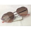 Beach Blast Ladies Sunglasses Purple Heart Shaped Brown Lenses 100%UV