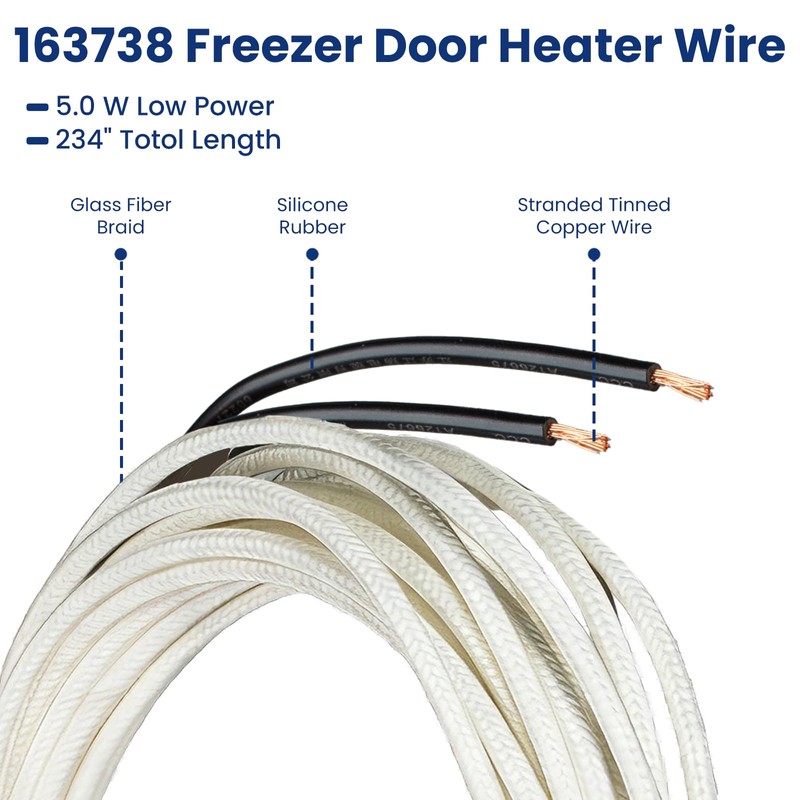 XwaYexa Upgrade 163738 Freezer Door Heater Wire, 5.0W