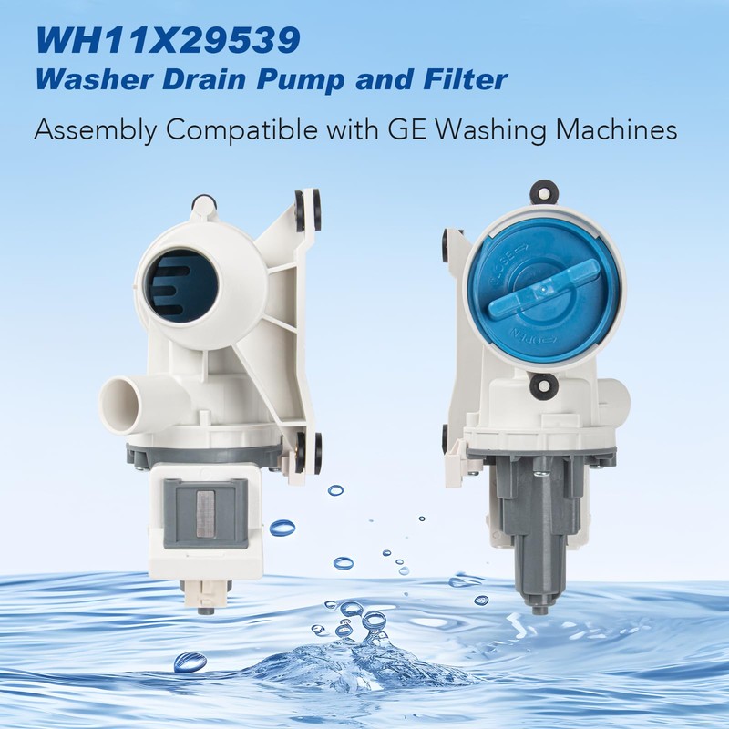 WH11X29539 GE Washer Drain Pump Assembly and Filter | Washing