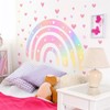 Pink Rainbow Love Heart Stars Wall Sticker Wall Stickers, sacinora