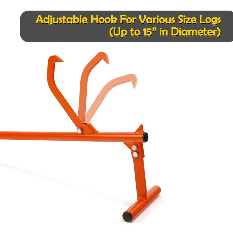 PIRIPARA 50.9" Timberjack Log Lifter, Adjustable Log Roller Cant Hook,