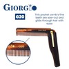 Giorgio G20 Folding Mustache and Beard Comb - Fine Tooth