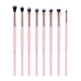 MSQ Eyeshadow Brush Set 8 Pieces Eye Make Up Brush Eye Brush Set Premium Synthetic Eye Makeup Brush Set - Super Gift Idea Pink