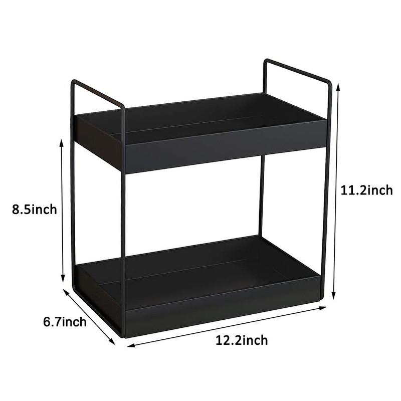KINGBERWI 2 Tier Bathroom Counter Organizer, Standing Vanity Organizer Shelf