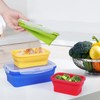 NATUREKIT 4 Collapsible Silicone Food Storage Containers,Kitchen Stackable Leftover Bento