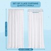 CtiUjdx 2 Panels Lace Curtains, Net Curtains for Windows with