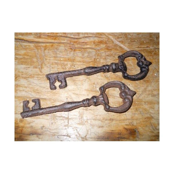 Vintage 1 Cast Iron SKELETON KEY Beer Bottle openers, Jail