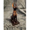 5 Inch Egyptian Anubis Dog Figurine in Black and Gold