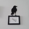 4 Pcs Crow Acrylic Bird Sculpture Bird Silhouette Garden Art