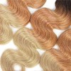 HeioWuio 1B/27/613 Hair Bundle 3 Bundles Body Wave Ombre Three