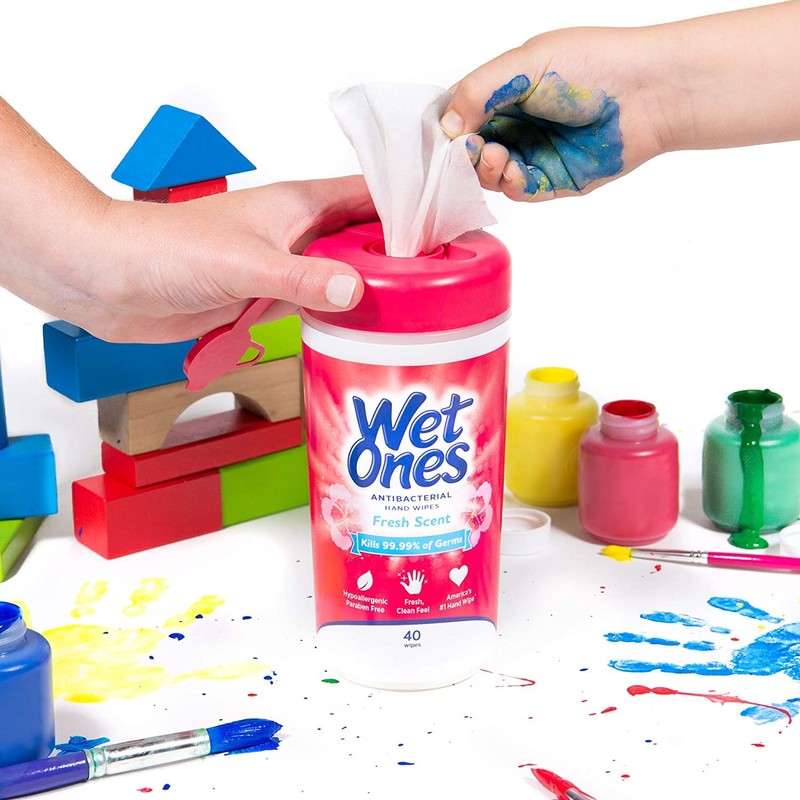WET ONES Antibacterial Hand Wipes, Fresh Scent 40 ea (Pack