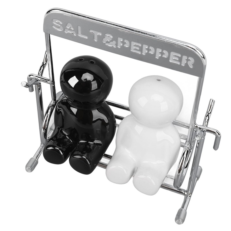 Ceramic Cute Swing Figure Shaker Set Salt and Pepper Dispensers