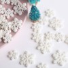 CCINEE Snowflake Snowflake 15-25mm White Approx 48pcs Decorative Craft Materials