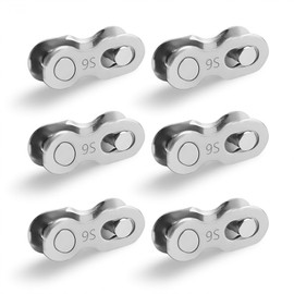 Ztolbriy 6 Pairs of Bicycle Chain Link 9-Speed, 6 Pairs Chain Fastener Bicycle for 9 Speed Bicycle Chain, Bicycle Chain Lock Quick Installation and Disassembly